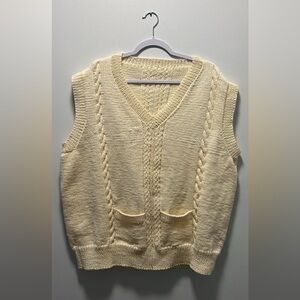 Hand knit sweater vest